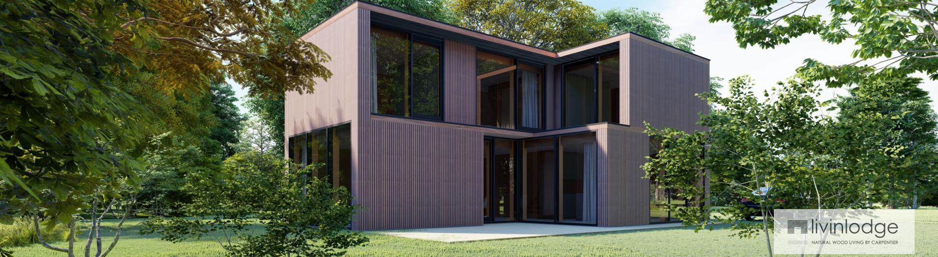 Une maison en bois confortable et luxueuse