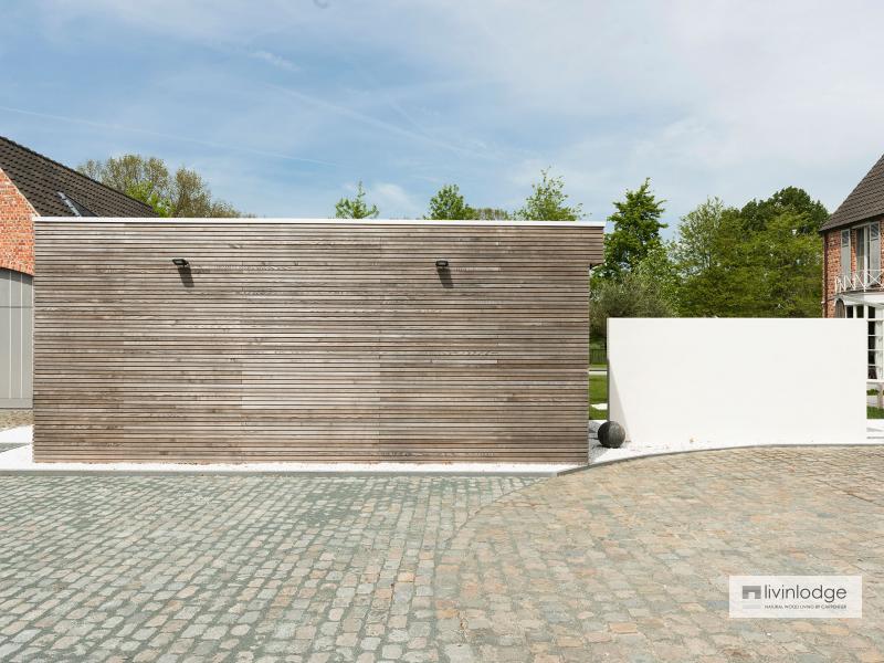 Moderne tuinstudio annex Houtoven te Brussel | Houten bijgebouwen op maat